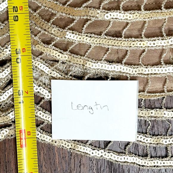 Sky NWT Khalida Gold Sequin Mini Dress XS - Picture 9 of 9